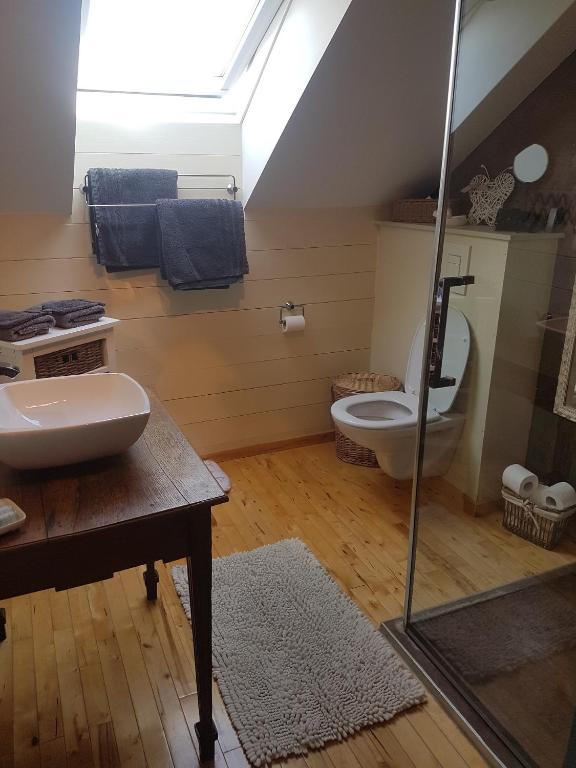 Koupelna v ubytování B&B Maison Pierreuse