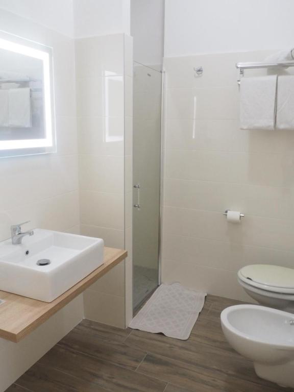 Koupelna v ubytování Hotel Frida