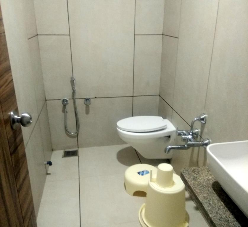Koupelna v ubytování Hotel Milan