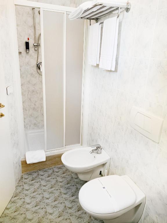 Koupelna v ubytování Hotel Parco Dei Principi