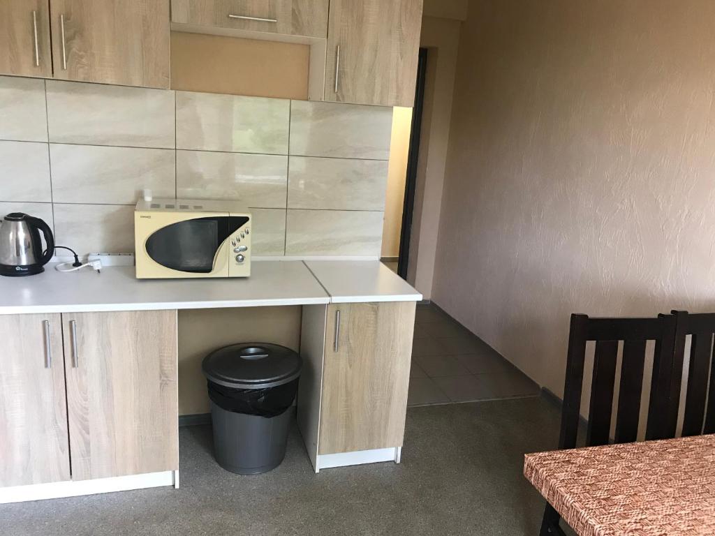 Kuchyň nebo kuchyňský kout v ubytování Mini gostinitsa HOSTEL