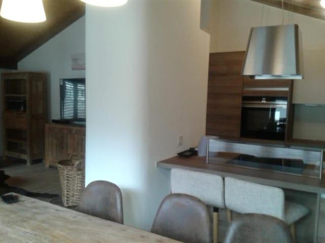 Kuchyň nebo kuchyňský kout v ubytování Blomatu II Top Floor