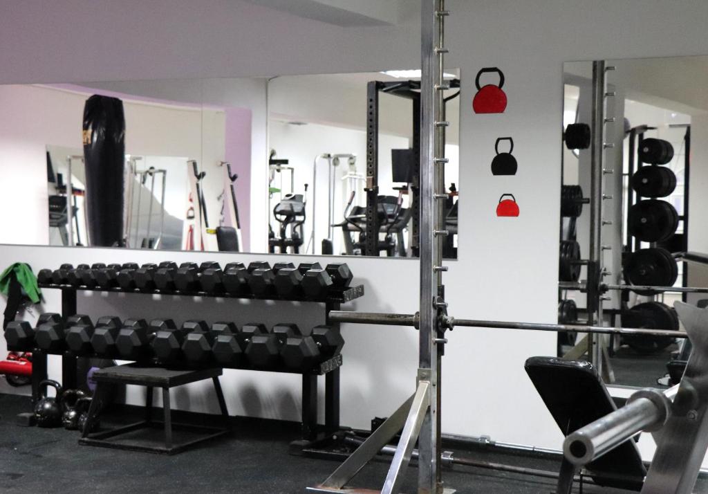 Posilňovňa alebo fitness centrum v ubytovaní Guesthouse Milijana