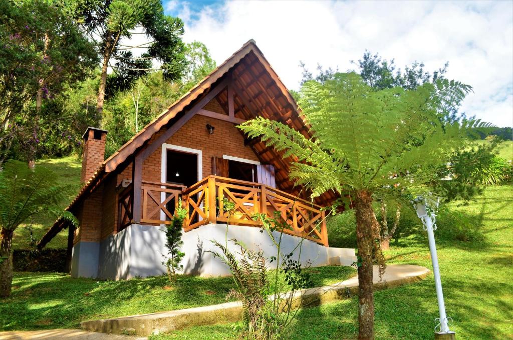 Zahrada ubytování Chalés Fazenda Vale da Mata