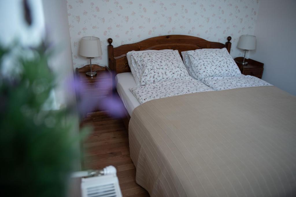 Voodi või voodid majutusasutuse Levendula Apartman toas