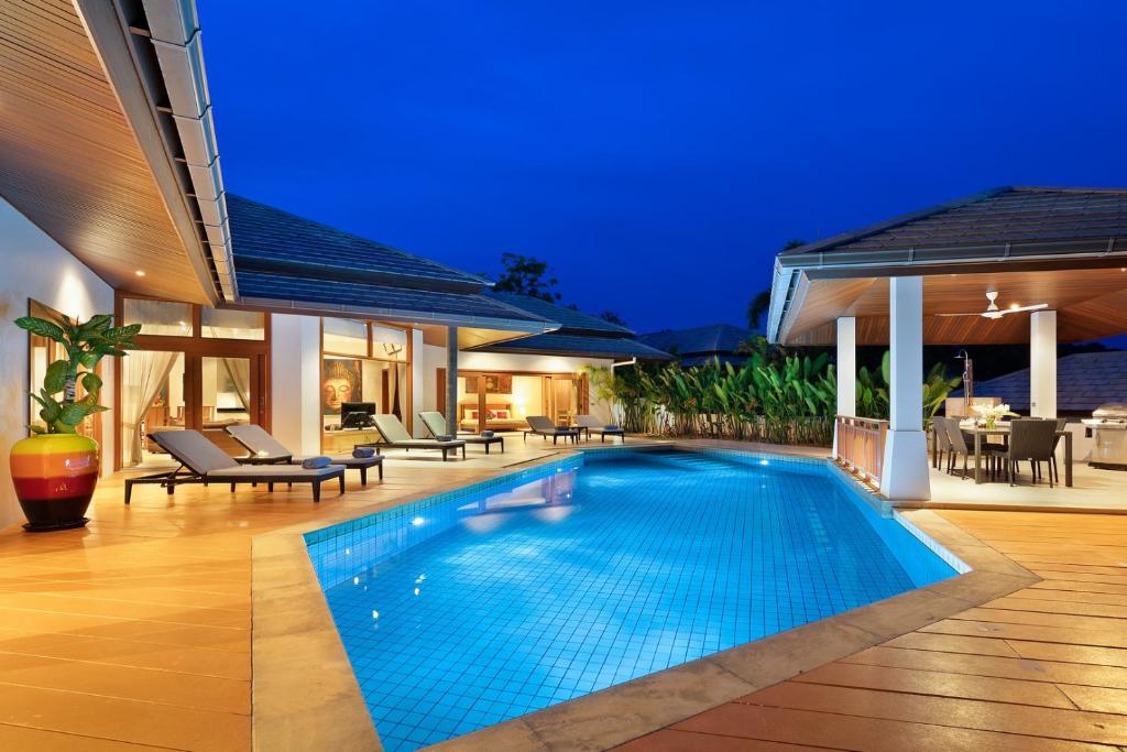 an image of a swimming pool in a house at Mai Tai, luxury 3 bedroom villa in Choeng Mon Beach