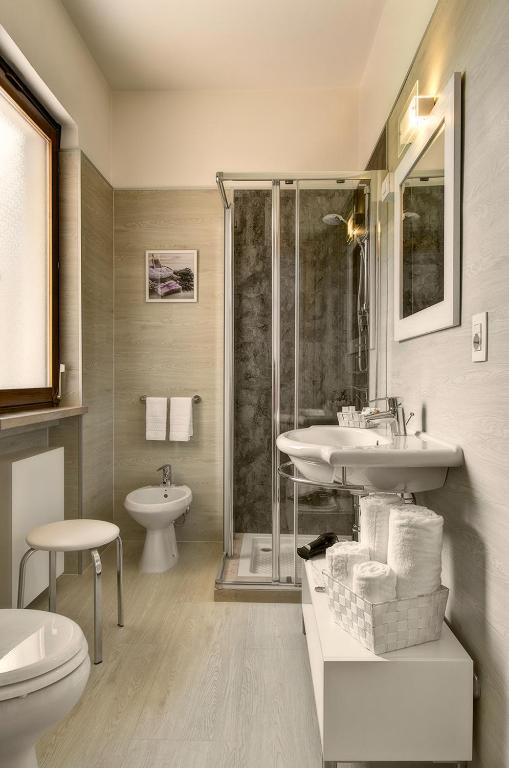 Koupelna v ubytování Hotel Erika