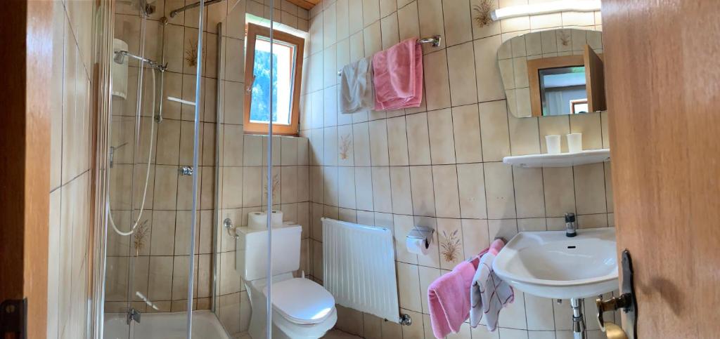 Kúpeľňa v ubytovaní Landhaus Ahrn