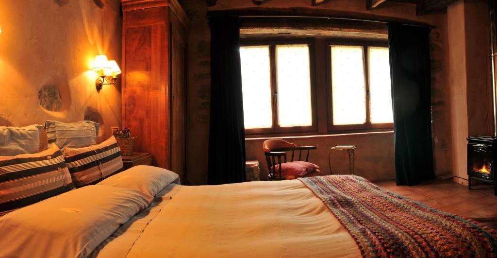 Postel nebo postele na pokoji v ubytování Casa Rural Ecológica Kaaño Etxea