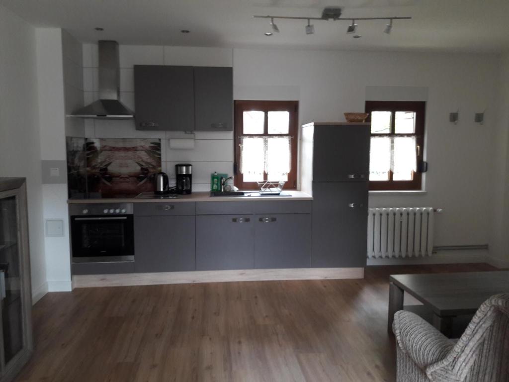 Kuchyň nebo kuchyňský kout v ubytování Ferienwohnung