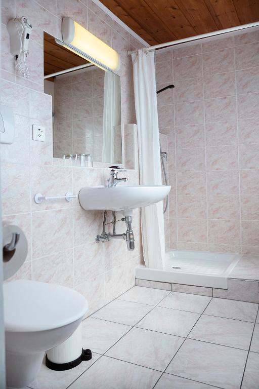 Koupelna v ubytování B&B La Tgamona