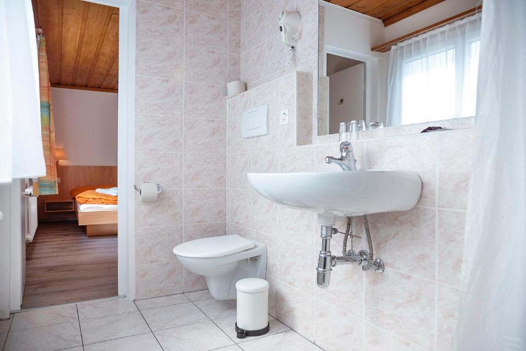 Koupelna v ubytování B&B La Tgamona