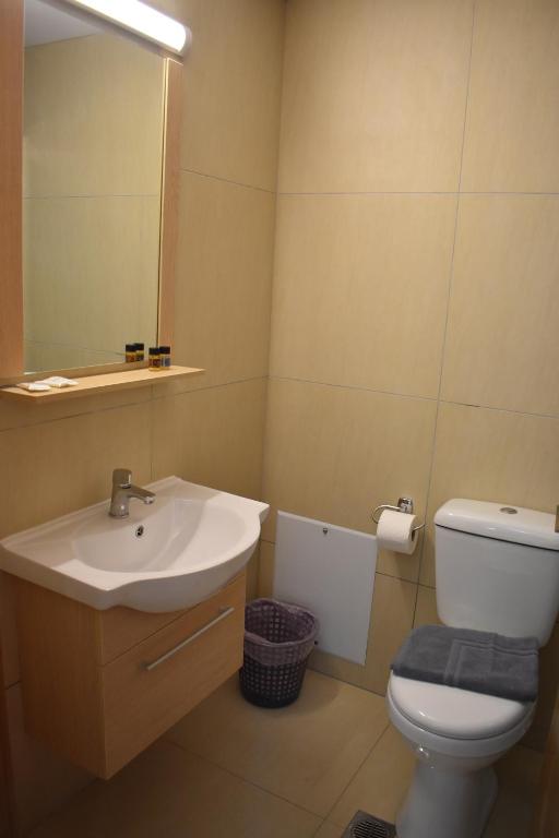 Koupelna v ubytování Hotel Ritsa