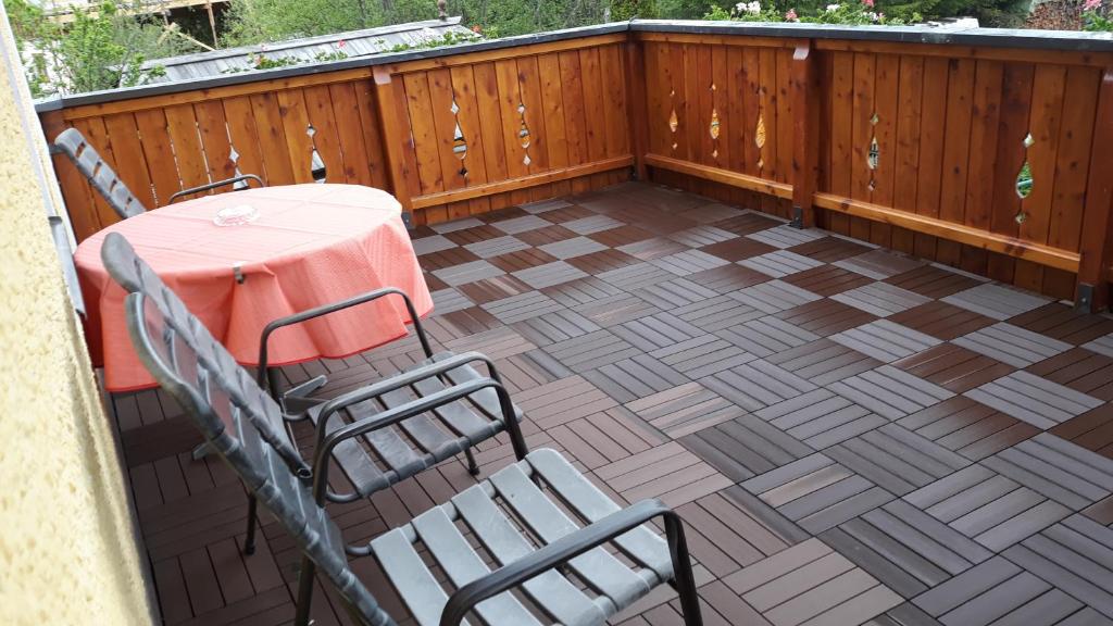 A balcony or terrace at Haus Dorfer