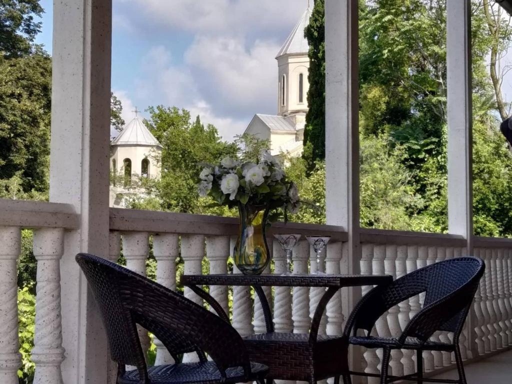 Balkón nebo terasa v ubytování Guest House Ukimerioni