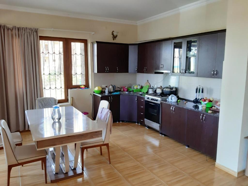 Kuchyň nebo kuchyňský kout v ubytování Hotel Niko