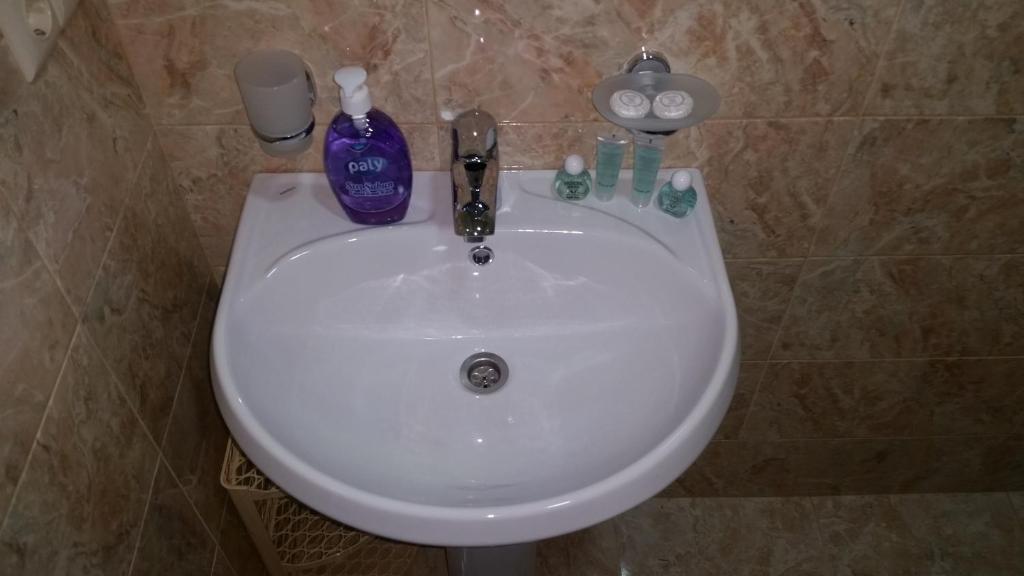 Koupelna v ubytování Hotel Ergo