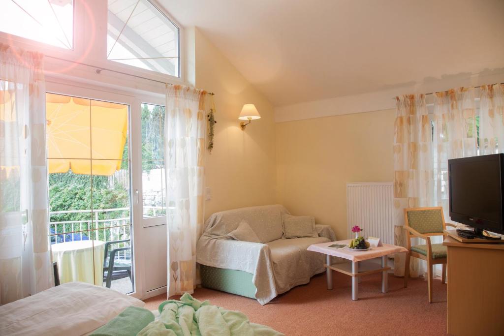 TV a/nebo společenská místnost v ubytování Hotel Der Seehof