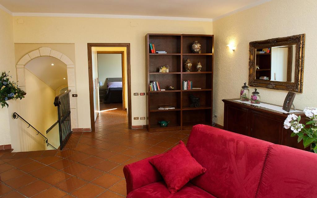 Posezení v ubytování B&B Le Torrette