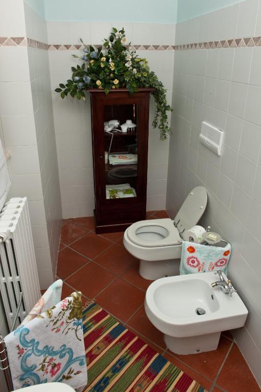 Koupelna v ubytování B&B Le Torrette