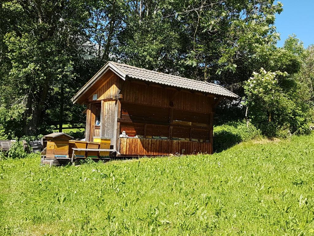 Zahrada ubytování Apartments Nature Apis Landheim