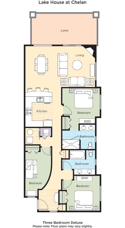 Půdorys ubytování WorldMark Chelan - Lake House