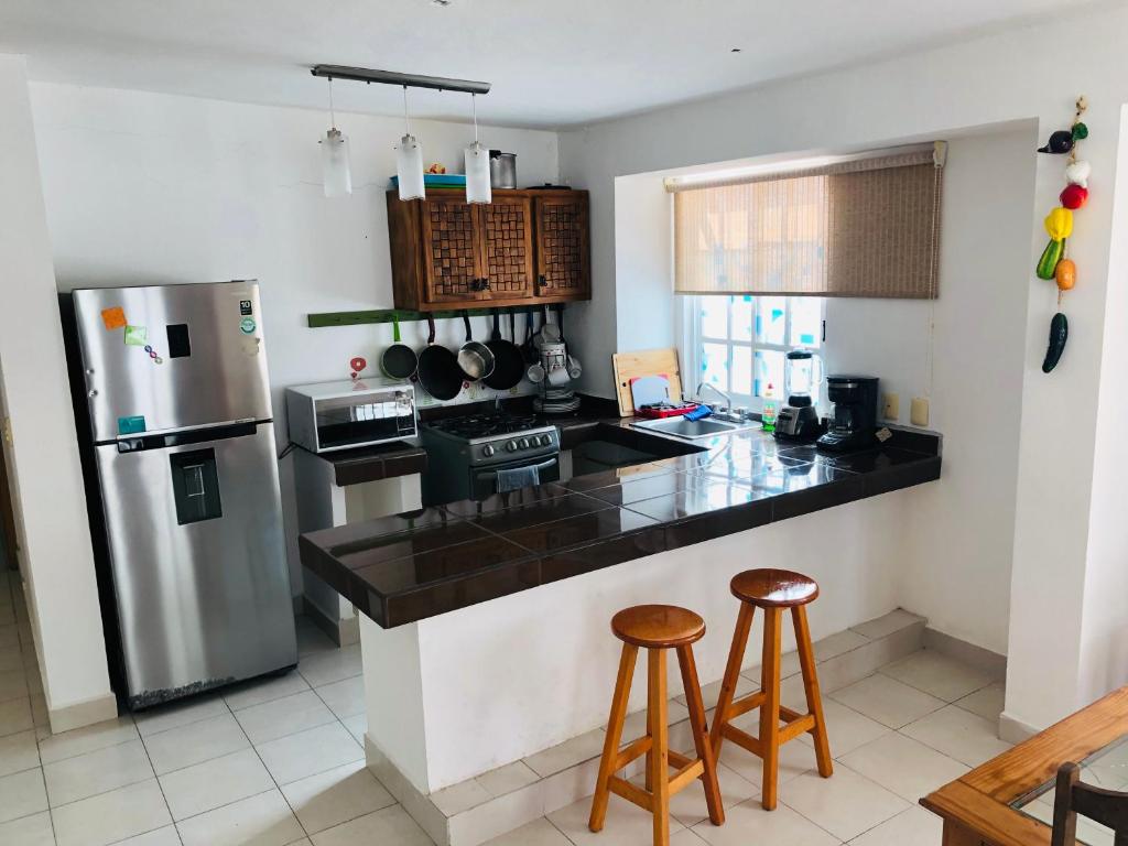 Kuchyň nebo kuchyňský kout v ubytování Casa Alberto Cozumel