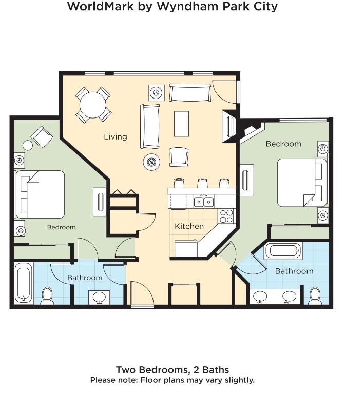 Půdorys ubytování Club Wyndham Park City
