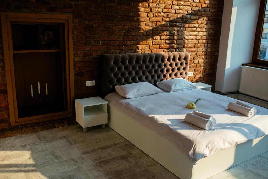 Katil atau katil-katil dalam bilik di Apartament Ștefan