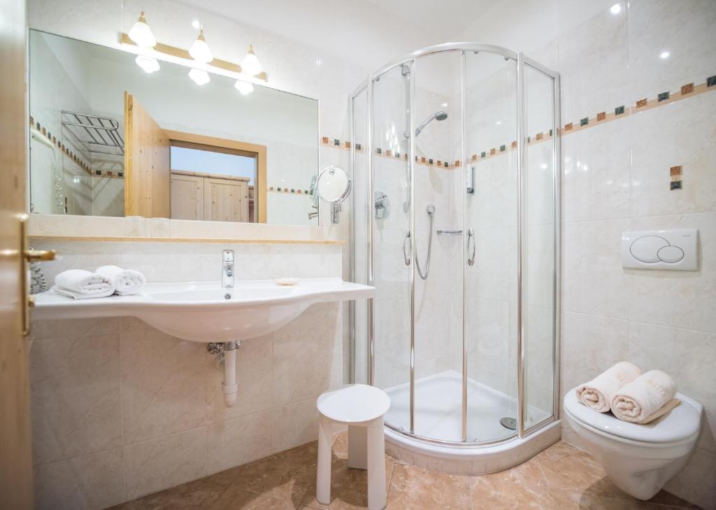 Koupelna v ubytování Hotel Walter