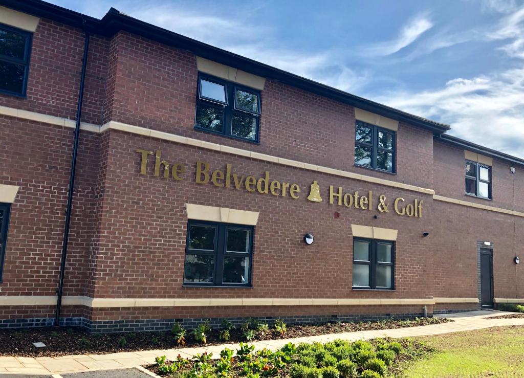 a brick building with the beehive had cat written on it at Belvedere Hotel and Golf in Bridlington
