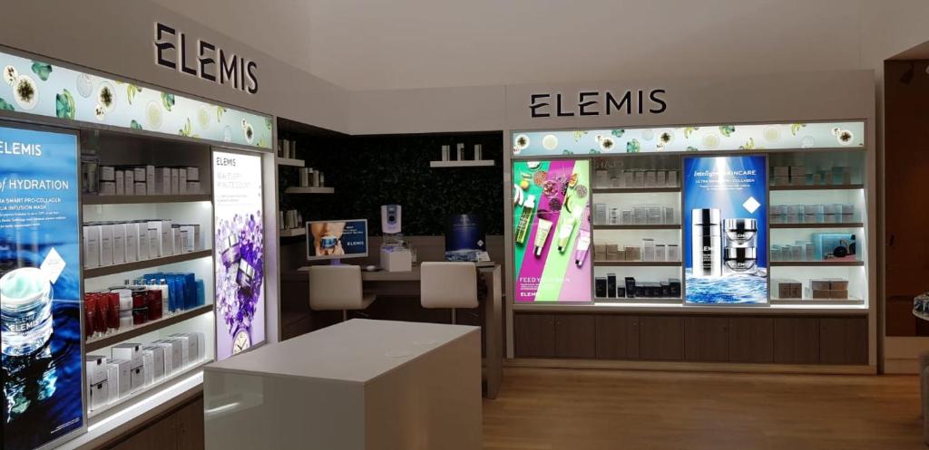 a cosmetics store with two large windows with products at Lifehouse Spa And Hotel in Frinton-on-Sea