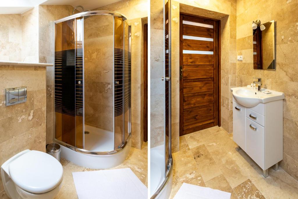 Koupelna v ubytování Apartamenty Galicja