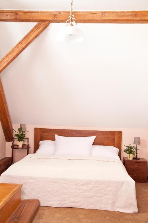 Postel nebo postele na pokoji v ubytování Hotel U Zlatého Lva