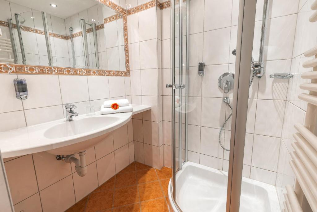 Koupelna v ubytování Hotel Antonius