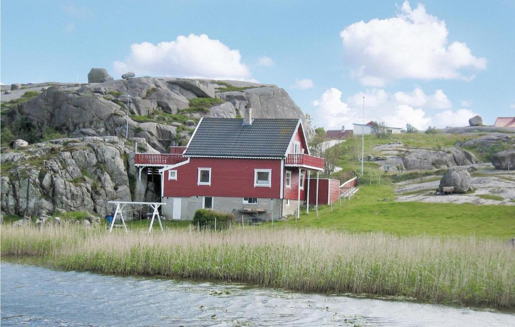 Bygningen som ferieboligen ligger i