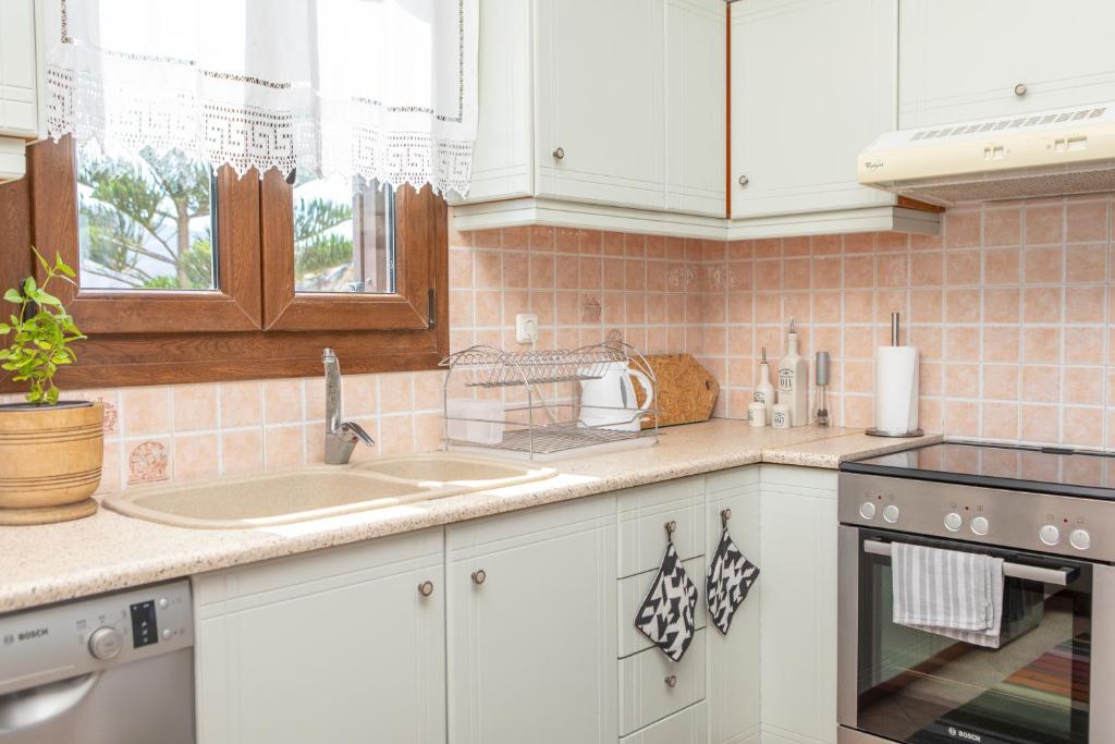 A kitchen or kitchenette at Naxos View