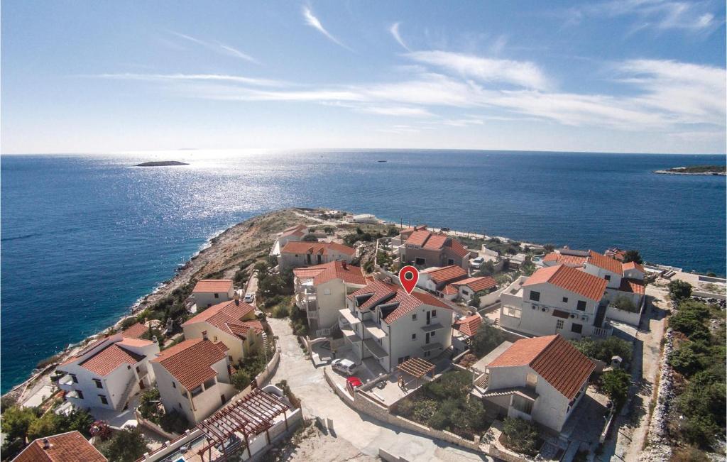 an aerial view of a village on the ocean at Stunning Home In Sevid With Wifi in Sevid