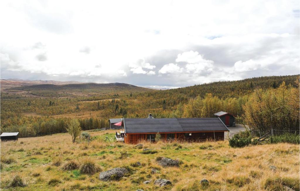 Dagali的住宿－Tallsen Dagalifjell，田野中间的谷仓