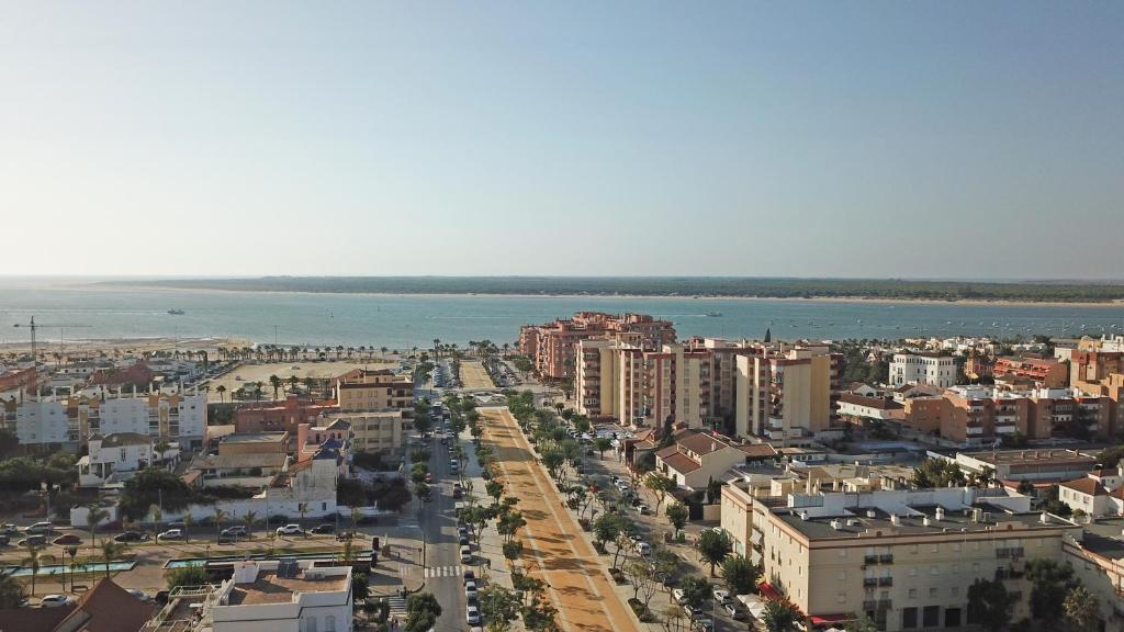 Widok na miasto Sanlúcar de Barrameda z tego apartamentu