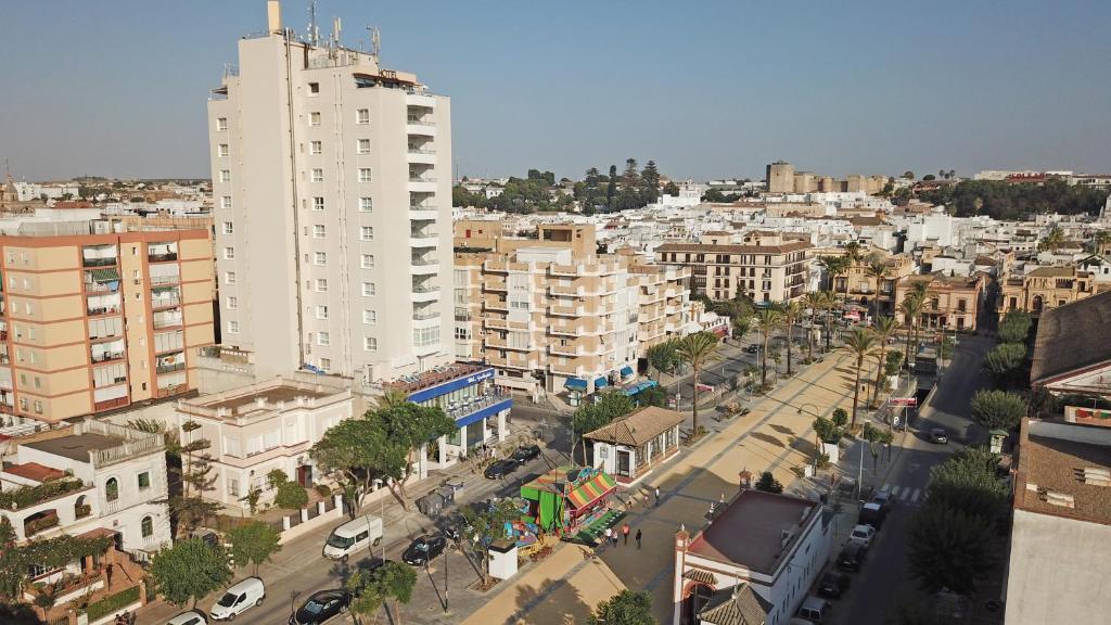 Widok na miasto Sanlúcar de Barrameda z tego apartamentu