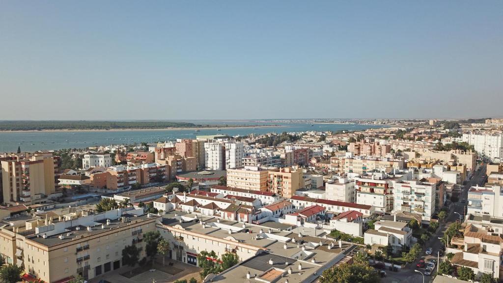 Widok na miasto Sanlúcar de Barrameda z tego apartamentu