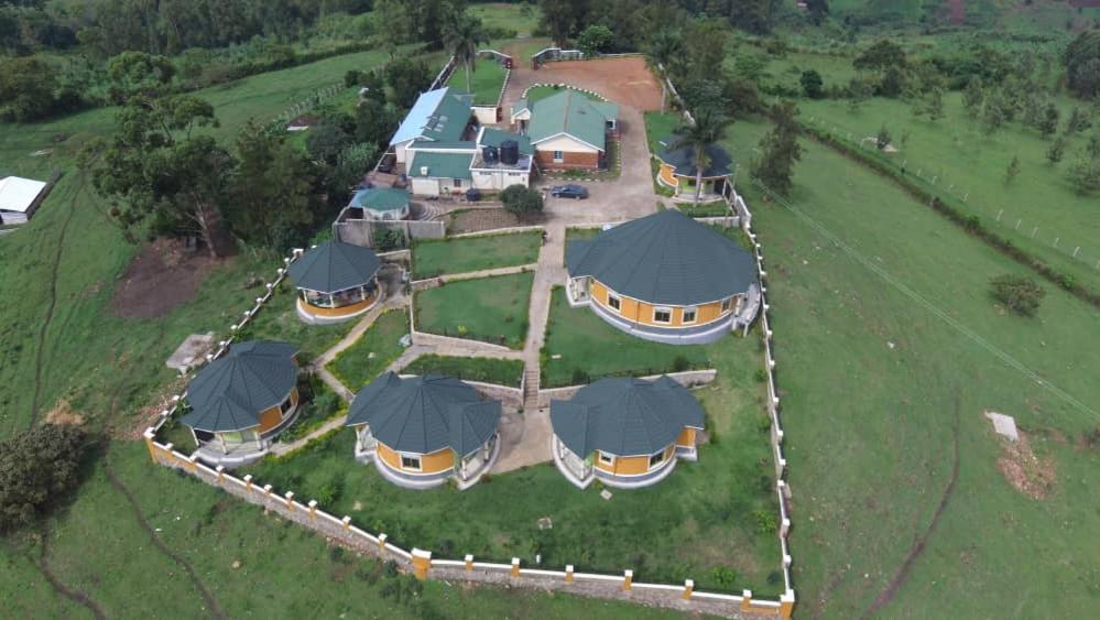 an aerial view of a house on a hill at Karobwa Summit View in Fort Portal