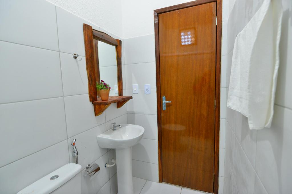 Koupelna v ubytování Vila Capininga Ecopousada