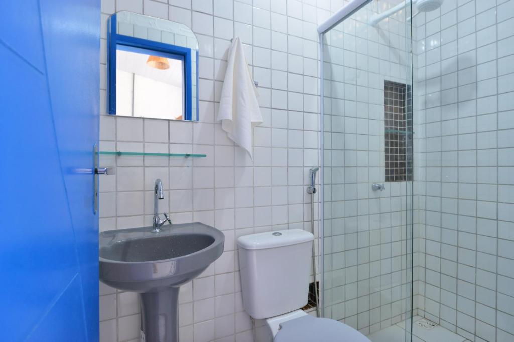 Koupelna v ubytování Vila Capininga Ecopousada