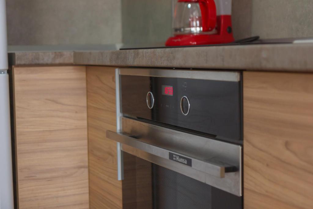 Kuchyň nebo kuchyňský kout v ubytování Gold Class Apartments AMS