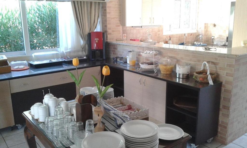 Kuchyň nebo kuchyňský kout v ubytování Daniel Hotel