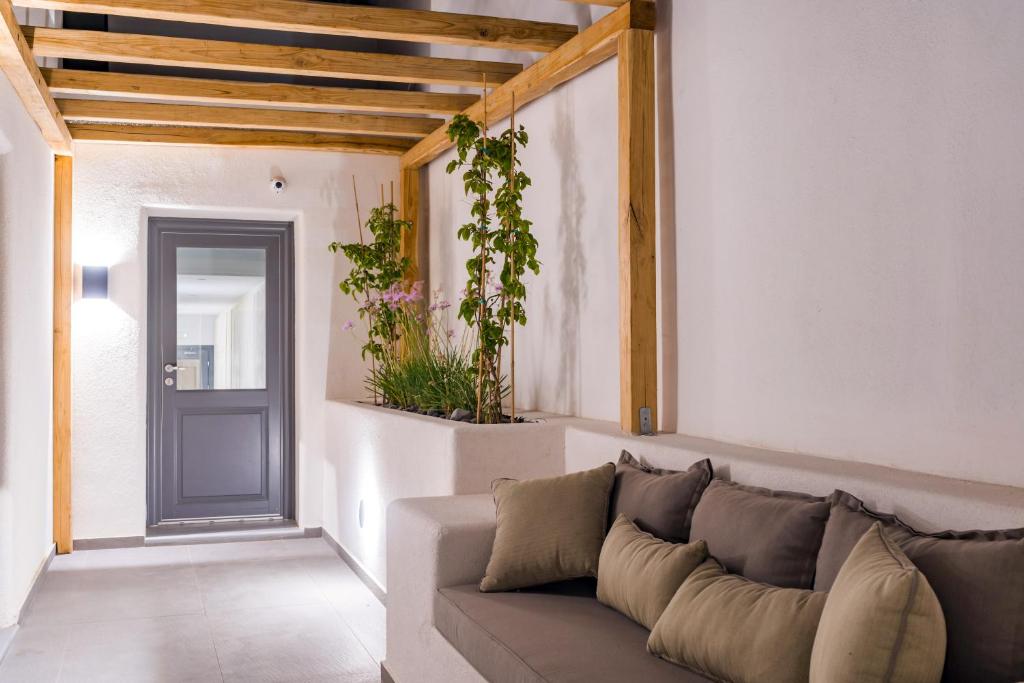 Posezení v ubytování Lemon Suites Santorini