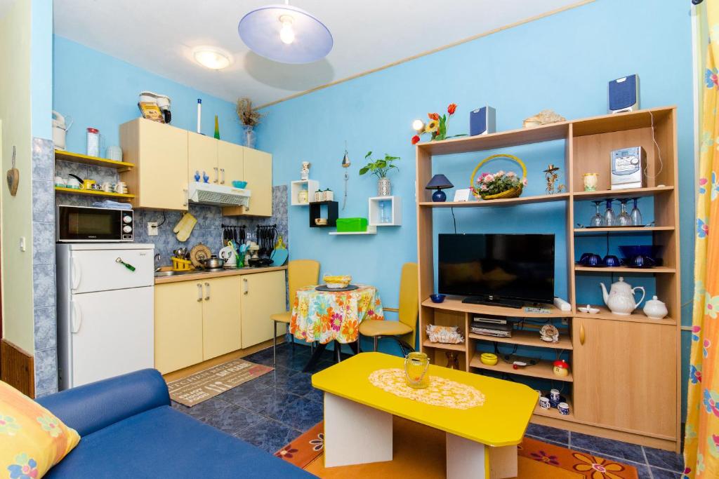 Kuchyň nebo kuchyňský kout v ubytování Apartment Slavka
