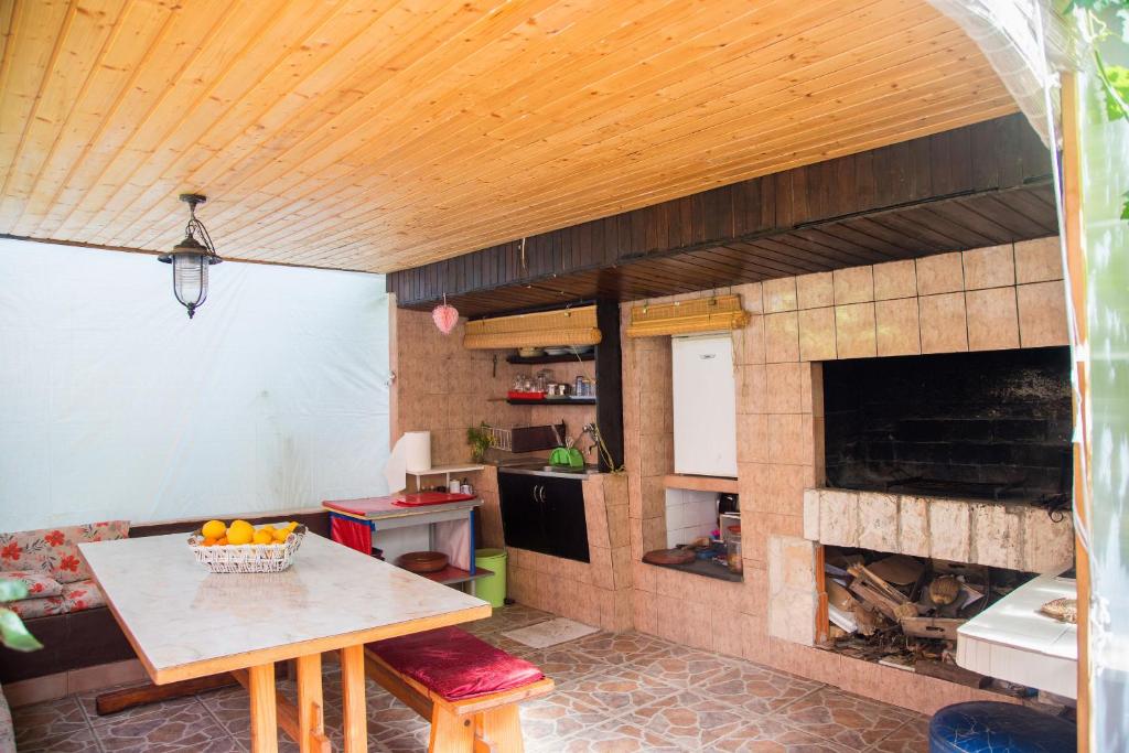 Kuchyň nebo kuchyňský kout v ubytování Apartment Slavka